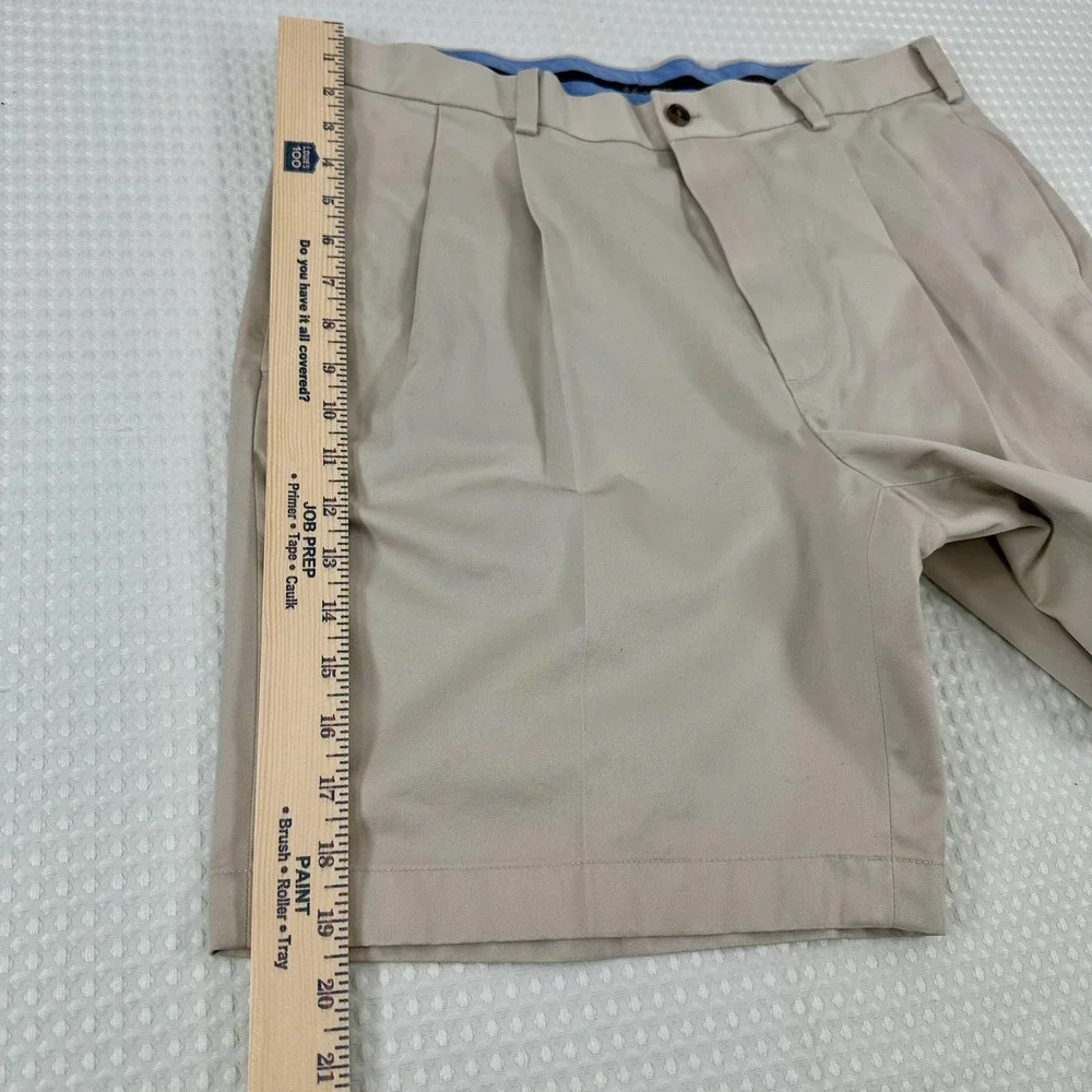 Brooks‎ Brothers Advantage Chino Mens Shorts W35 Pleated Flat Light Weight READ